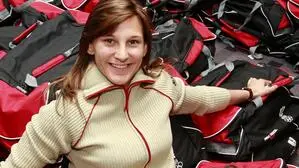 Claudia Heill 2008 bei der Einkleidung für die Olympischen Spiele