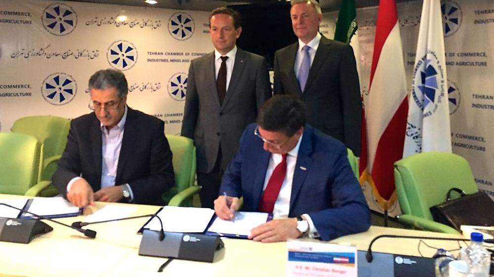 Unterzeichnung des Kooperationsabkommens mit der Handelskammer Teheran