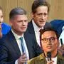 Nina Tomaselli, Andreas Hanger, Jan Krainer, Yannick Shetty, Christian Hafenecker | Tomaselli (Grüne), Hanger (ÖVP), Krainer (SPÖ), Shetty (Neos) und Hafenecker (FPÖ)