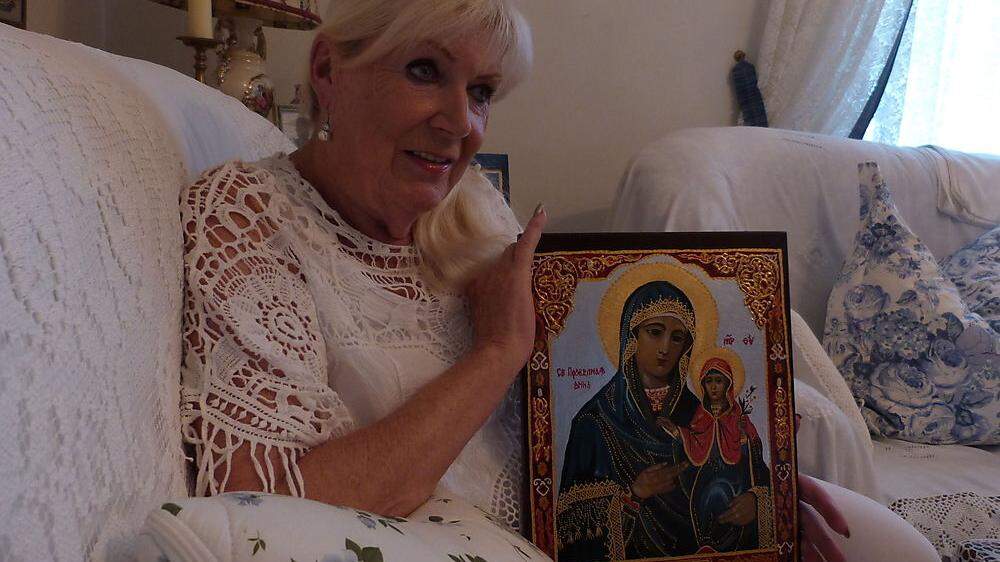 Russische Erhabenheit: Ikonenmalerin Anna Haas mit der heiligen Anna, eine ihrer jüngsten Arbeiten