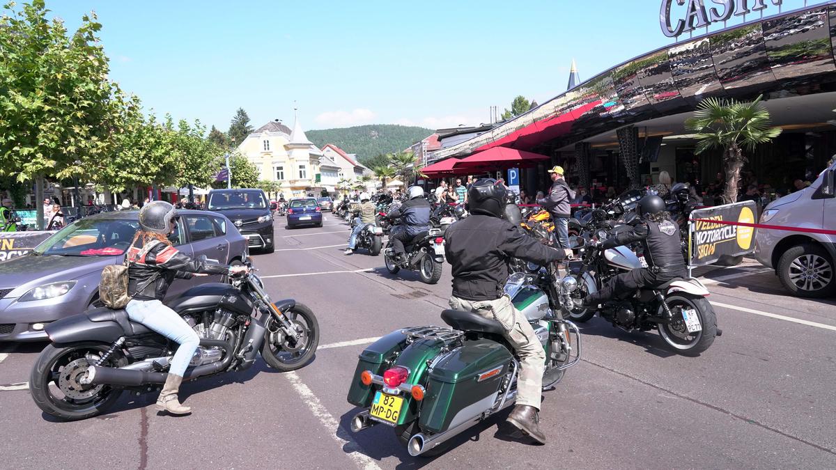 Velden ist in der Harley Week beliebter Hotspot um gesehen zu werden