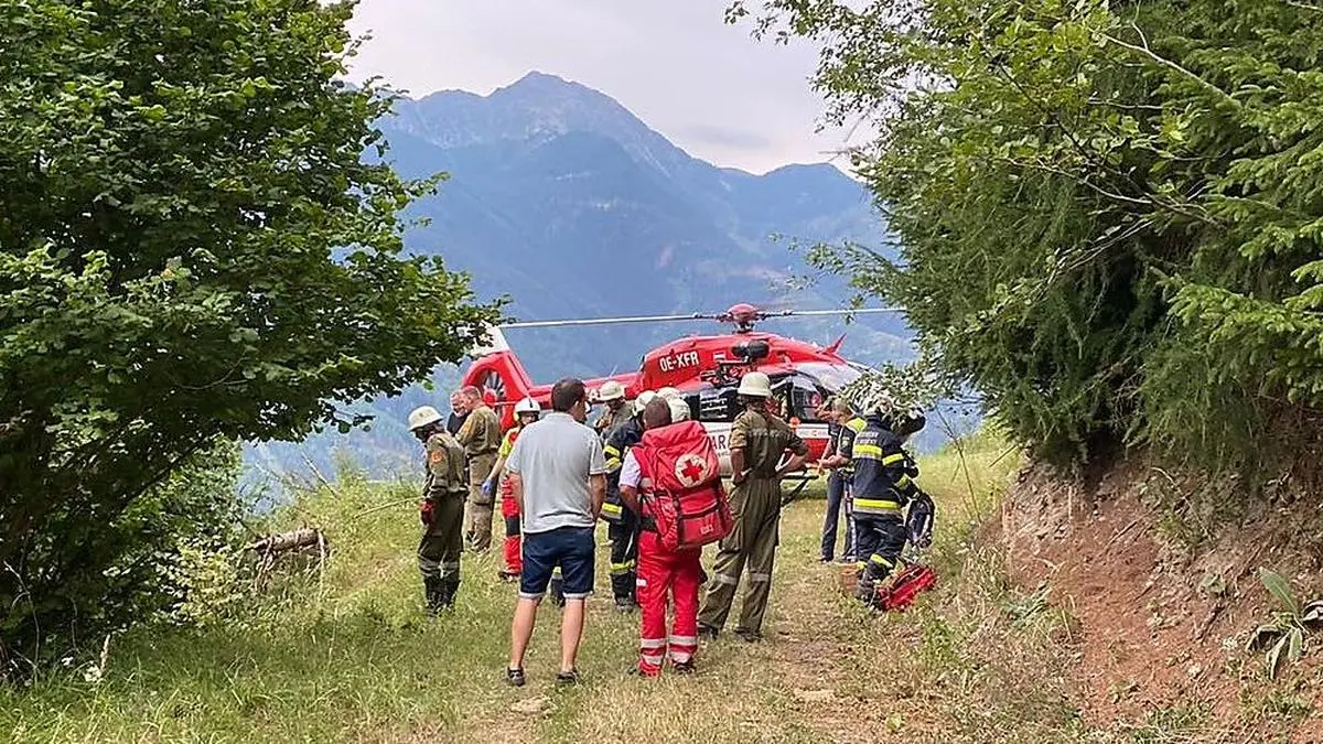 Bergung der Schwerverletzten 
