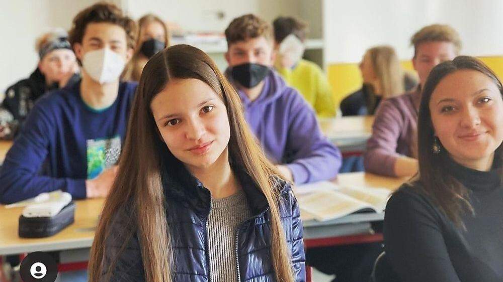 Yelyzaveta Melnyk aus der Ukraine besucht seit Montag das Gymnasium St. Veit