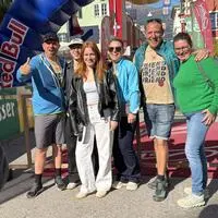 Vom Start weg herrschte beste Laune in Lienz beim 39. Red Bull Dolomitenmann