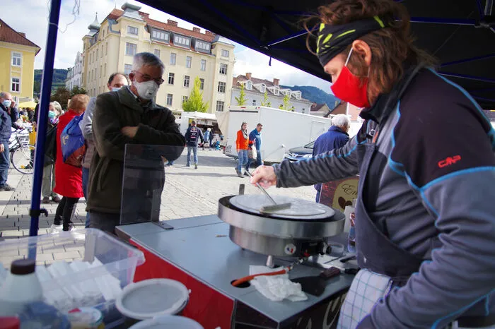 Das Team der jungen Brucker Firma "Kaffee am Rad" bot köstlichen Kaffee und schmackhafte Crêpes.