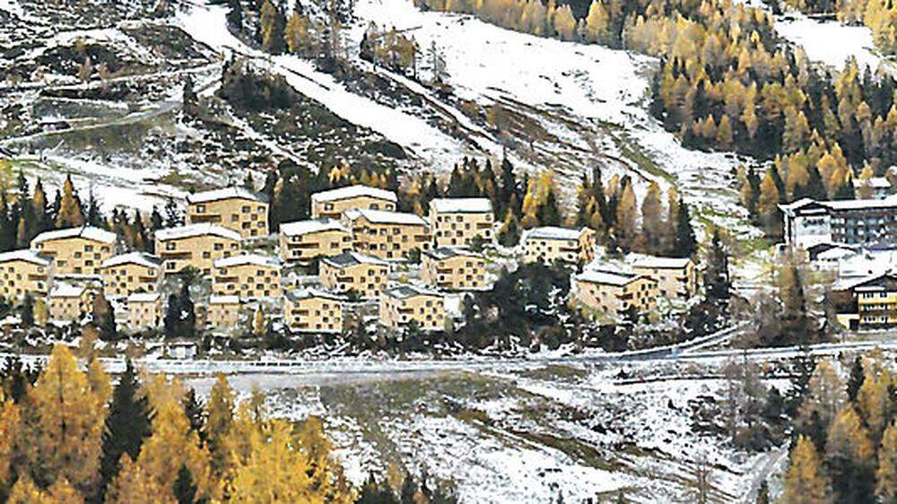 Eine 3D-Ansicht des geplanten Hoteldorfes im Skigebiet Nassfeld