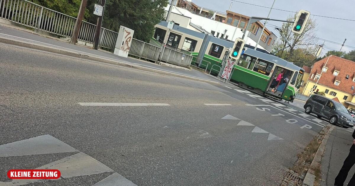 Bim und Pkw kollidierten: Unfall in Graz-Andritz