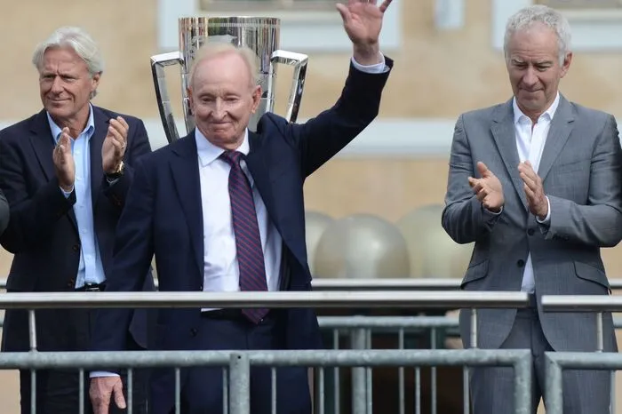 Auch Tennis-Legenden wie etwa Björn Borg und John McEnroe ließen sich gemeinsam mit Rod Laver blicken.