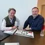 Hannes Lindner von „Standort+Markt“ mit Leobens Citymanager Edgar Schnedl