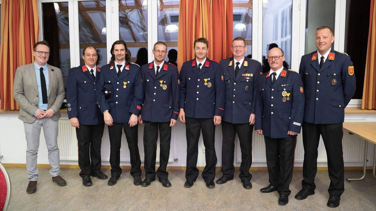 Michael Maier, Michael Erlacher, Christian Erlacher, Heinrich Unterwandling, Willi Stinig, Christian Göckler, Stefan Erlacher und Hannes Daborer