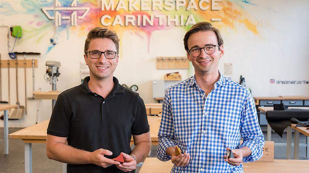 Makerspace-Geschäftsführer Thomas Moser und Rätsel-Erfinder Edgar Jermendy