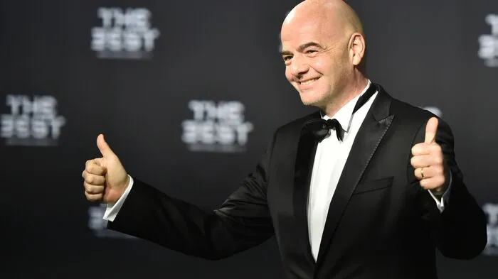 FIFA-Präsident Gianni Infantino ist ganz offensichtlich mehr als nur zufrieden mit "seiner" Gala.
