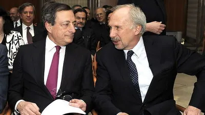 EZB-Chef Draghi, OeNB-Gouverneur Nowotny