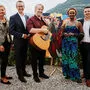 Destillateur Valentin Latschen, Stroh-Rum-Chefin Karin Trimmel, Ferdinand Bucher (Wiener Städtische), Spencer Chaplin, Waris Dirie, Andreas Maier, Anton Schmidl (v. l. n. r.)