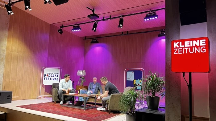 Martin Quendler, Peter Kasper und Stefan Jäger beim Eiskalt-Podcast