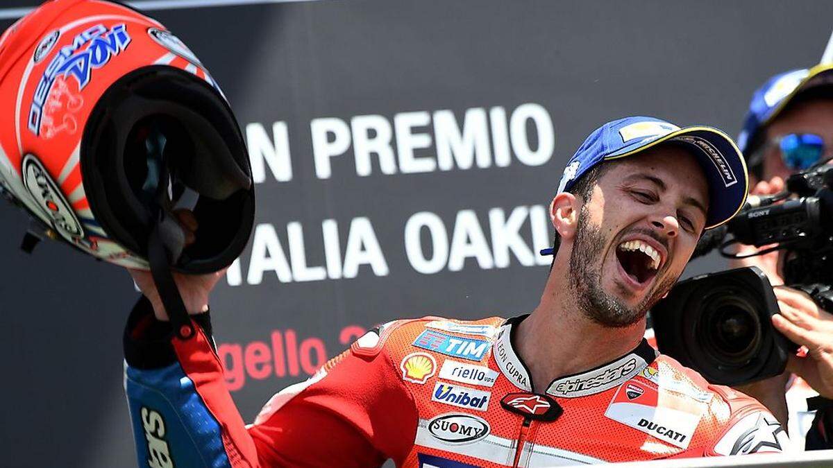 Andrea Dovizioso feiert seinen Sieg