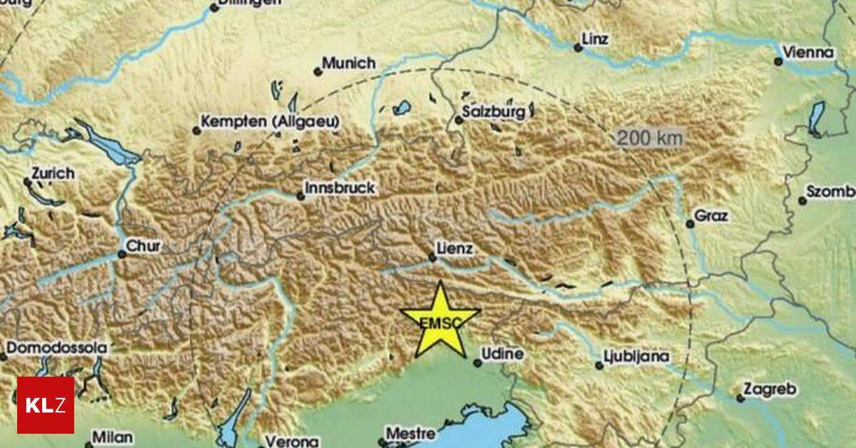 Le tremblement de terre dans le nord de l’Italie a également été clairement ressenti en Carinthie et au Tyrol oriental