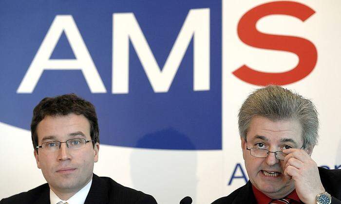 AMS-Vorstand Johannes Kopf und Herbert Buchinger