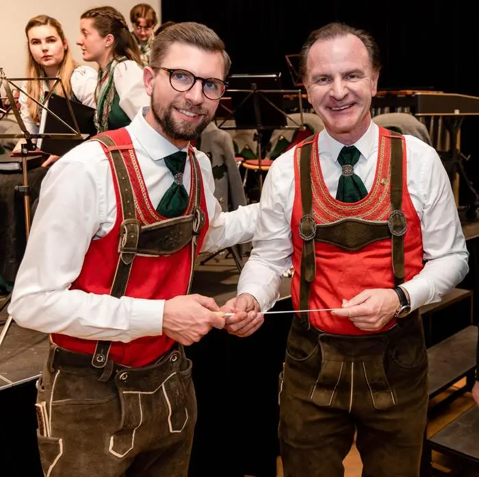 Helmut Schweiger (rechts) war 27 Jahre Kapellmeister in Mariazell