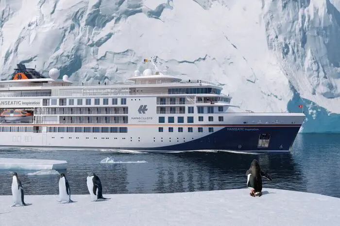 Hanseatic Nature. Unter den Neuheiten finden sich heuer zahlreiche Expeditionsschiffe, wie die Hanseatic Nature von Hapag-Lloyd Cruises, die am 13. April ihre Jungfernfahrt nach Lissabon antritt. Das Schwesterschiff Inspiration folgt im Oktober.