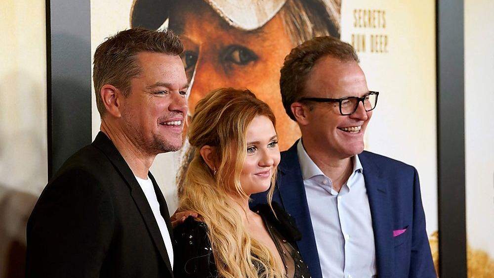 Die Schauspieler Matt Damon und Abigail Breslin mit Regisseur  Tom McCarthy