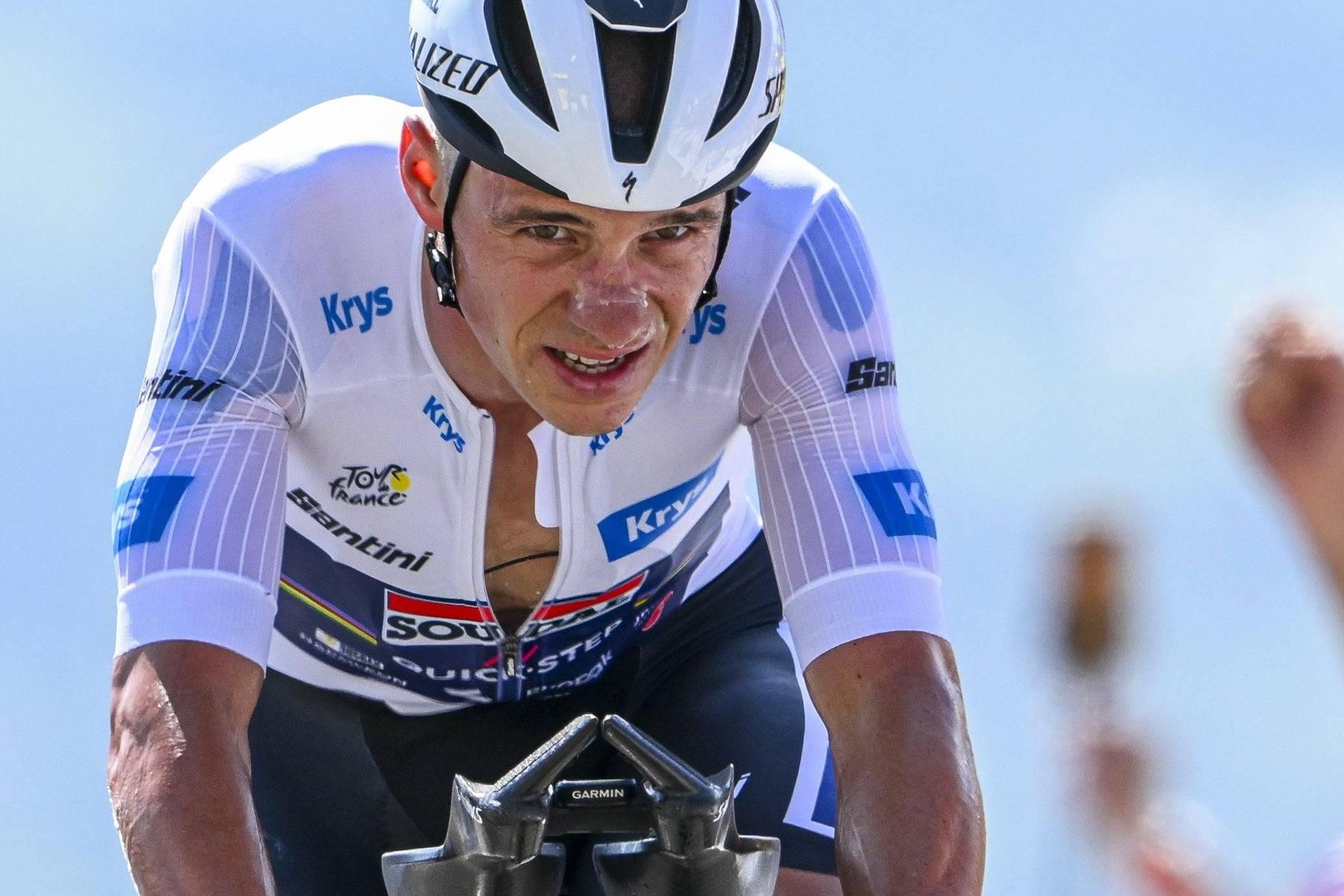 Lag auf Platz drei: Olympiasieger Remco Evenepoel gab bei der Tour de France auf