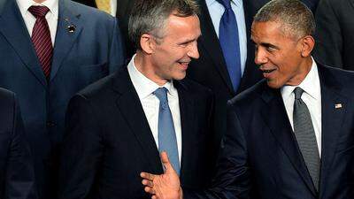 Nato-Gipfel in Warschau: Stoltenberg und Obama  