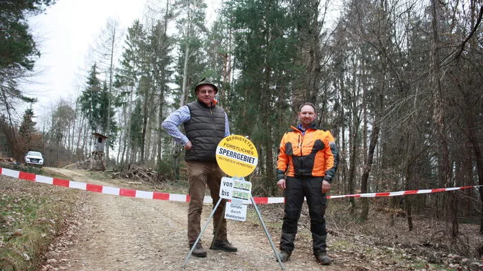 Am Buchkogel im Westen der Stadt Graz finden derzeit Forstarbeiten statt.