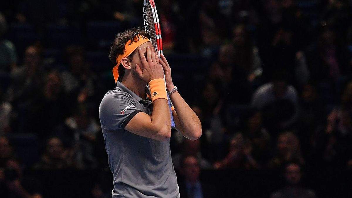 Dominic Thiem kann es kaum glauben: Er gewinnt gegen Alexander Zverev und steht im Finale