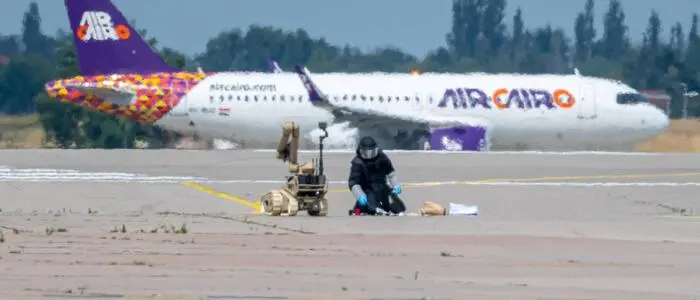 Eine mit Sprengstoff ausgestattete Drohne sollte auf dem Flughafen in Leipzig für ein Inferno sorgen