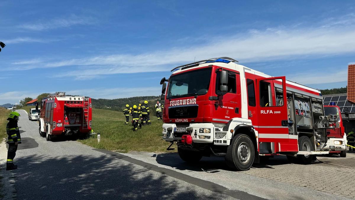 Die Feuerwehren Stallhofen, Berndorf und Köppling löschten den Brand