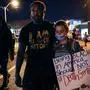 Protesters march on Poplar Street in Memphis, Tenn., Monday, June 1, 2020. Protests were held throughout the country over the death of George Floyd, a black man who died after being restrained by Minneapolis police officers on May 25.  (Mark Weber/Daily Memphian via AP)