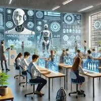 So stellt sich die Künstliche Intelligenz den Unterricht an einer österreichischen HAK im Jahr 2025 vor: Roboter und Schuluniformen stehen bei ChatGPT offenbar hoch im Kurs