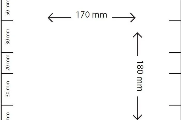 Das Schnittmuster, das die Caritas ihren Masken zugrundelegt.