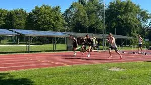 Eine der insgesamt sechs Disziplinen ist der 100-Meter-Sprint