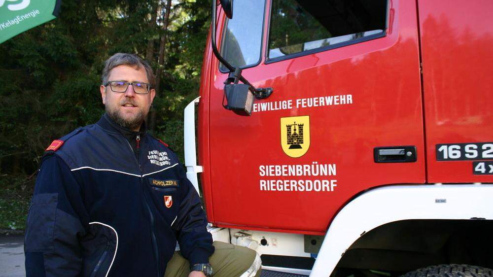 Kommandant der Freiwilligen Feuerwehr Siebenbrünn-Riegersdorf: Aichholzer