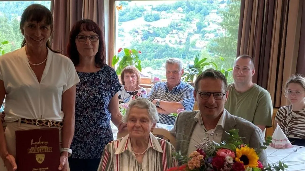 Melanie Golob, Gerda Feichter (Tochter), Theresia Feichter und Michael Maier