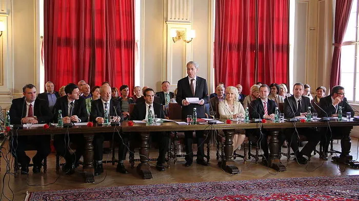 Der Wolfsberger Stadtrat bei der Angelobung 