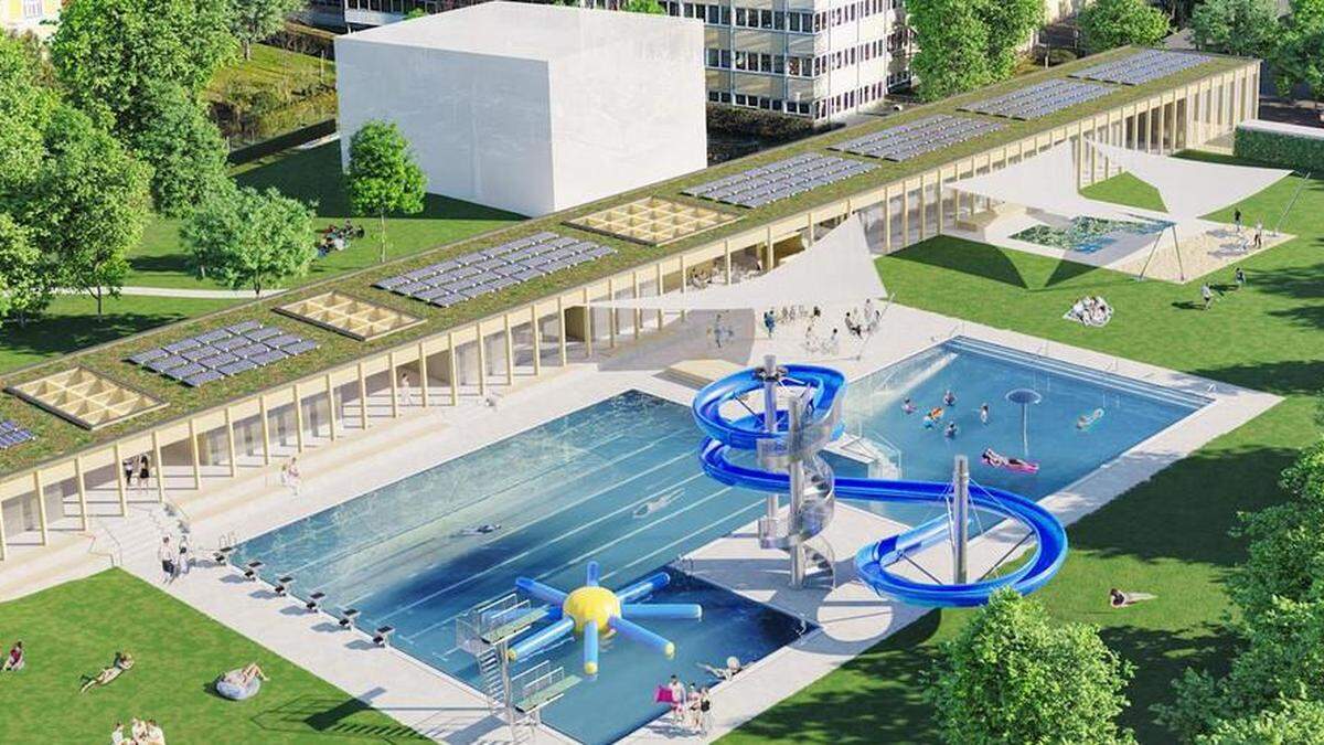 Der Plan für das neue Freibad