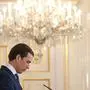 ABD0062_20210512 - WIEN - ÖSTERREICH: ZU APA0165 VOM 12.5.2021 - Bundeskanzler Sebastian Kurz (ÖVP) am Mittwoch, 12. Mai 2021, anl. eines Doorsteps vor dem Ministerrat im Bundeskanzleramt in Wien. - FOTO: APA/HELMUT FOHRINGER