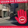 Mit diesen Plakaten macht man Werbung für die Unterschriftenliste