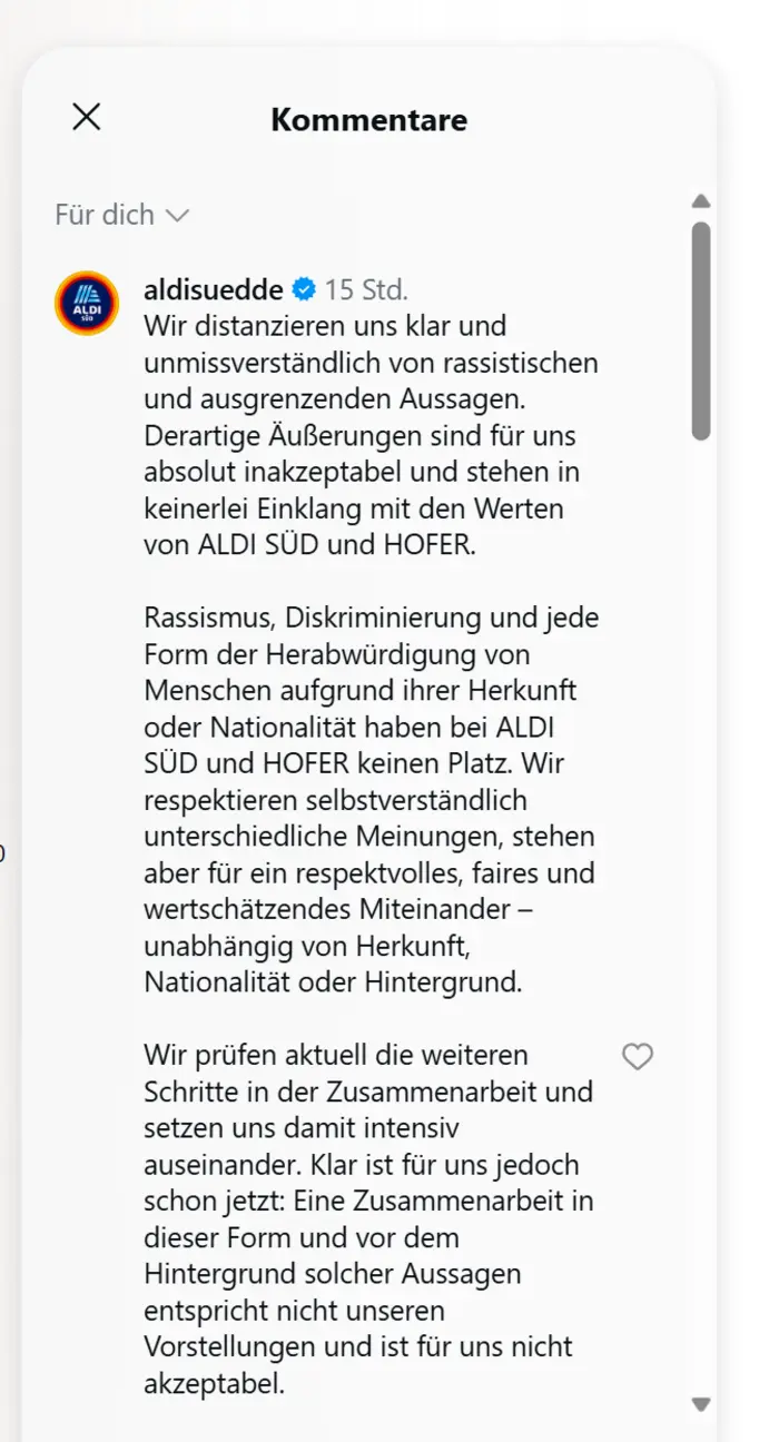 Das Statement von Hofer