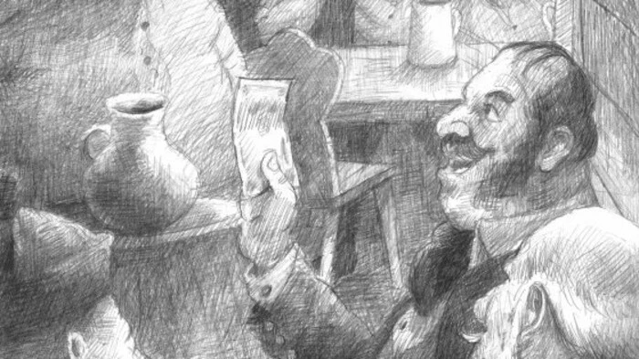 Bezirksvorsteher Joseph Wallek war vor seinem Tod im Gasthaus und spendierte eine Runde. Klicken Sie sich durch die Zeichnungen und lesen Sie den Artikel über den spektakulären Mord im Mölltal hier. 