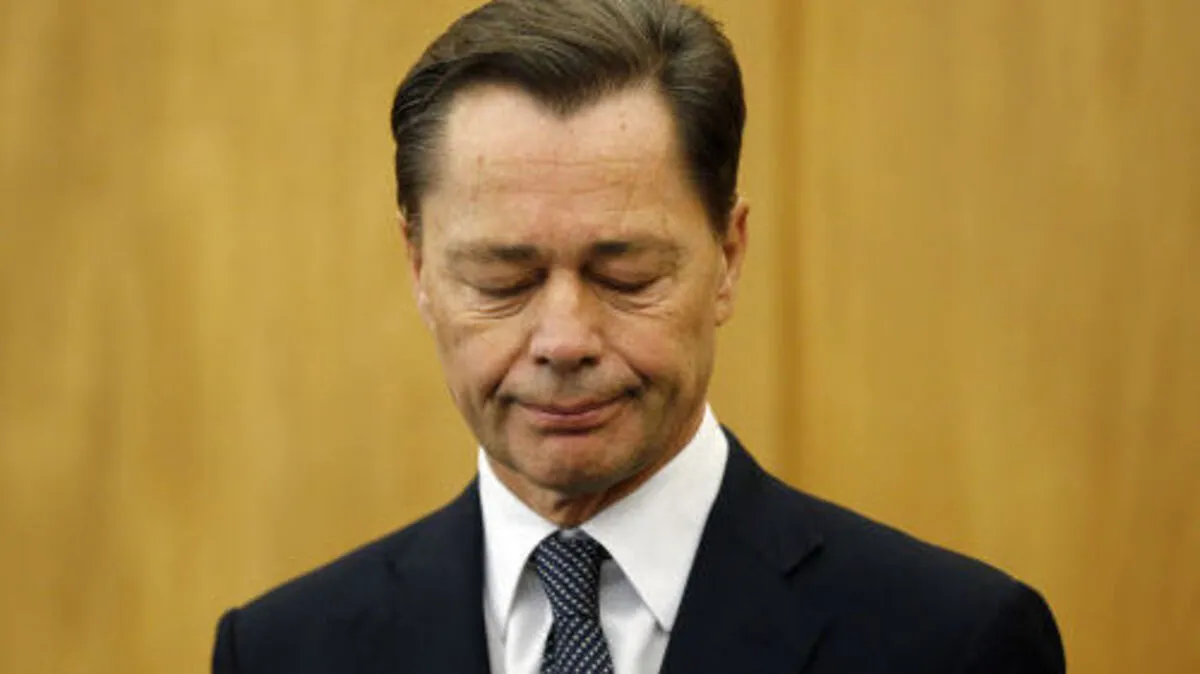 Middelhoff bei seiner Gerichtsverhandlung 2014