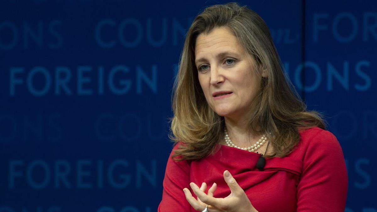 Kanadas Außenministerin Chrystia Freeland spricht von einer &quot;schwierigen Situation&quot;