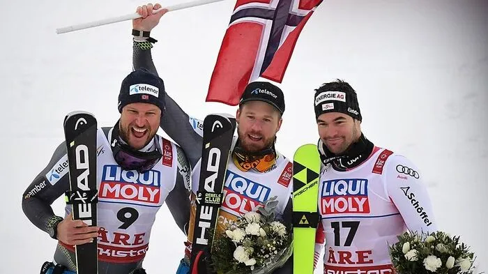Aksel Lund Svindal, Kjetil Jansrud und Vincent Kriechmayr