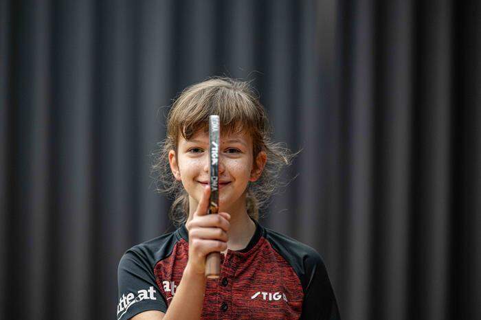 Mariia Lytvyn (12) erspielte sich den Titel als steirische Meisterin in der allgemeinen Klasse, in der sie auch erwachsenen Spielerinnen keine Chance ließ
