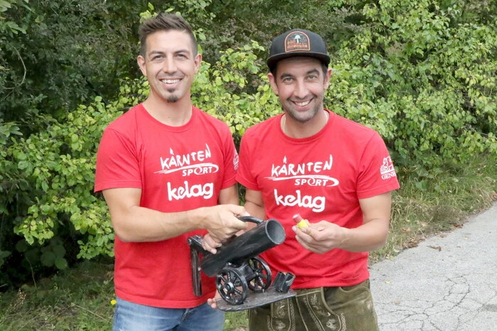 Das Organisatoren-Duo Walter Copi und Orphir Duval (von rechts) vom Verein „Multi Sport Kärnten“ lud  am Samstag zum „13. Kärntner Radbergkönig“. 