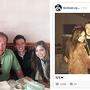Arnold mit seinen Kindern Christopher, Kathrin, Patrick und Christina. Letztere zusammen mit Braison Cyrus auf einem Instagram-Bild...