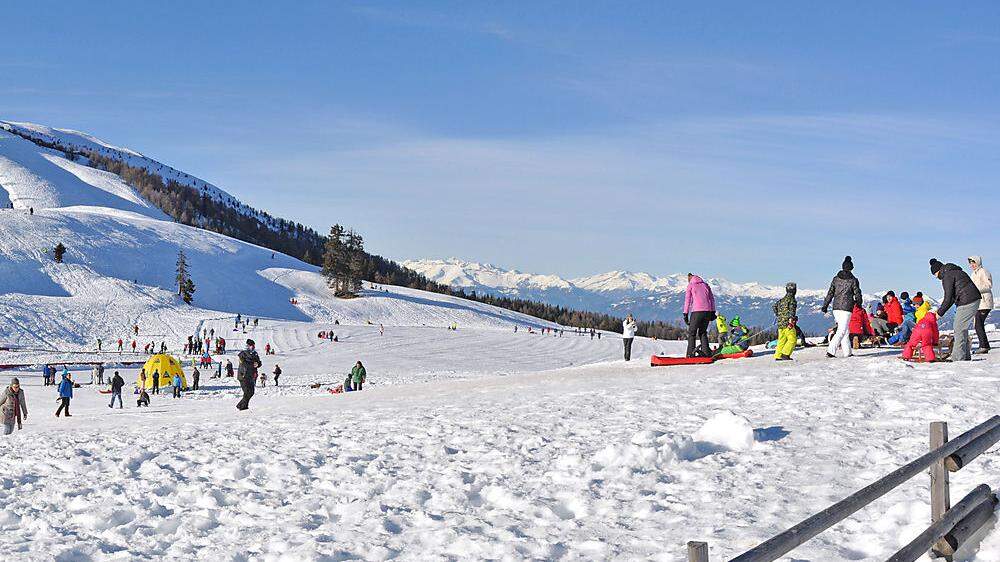 Im Naturpark Dobratsch tummeln sich zahlreiche Wintersportler